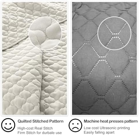HORIMOTE HOME Quilt Set Queen Size Beige Cloud Pattern
