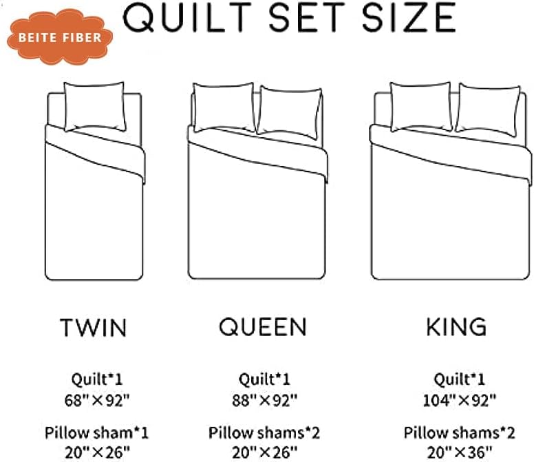 BEITE FIBER Bohemian King Quilt Set 3 Pieces Red