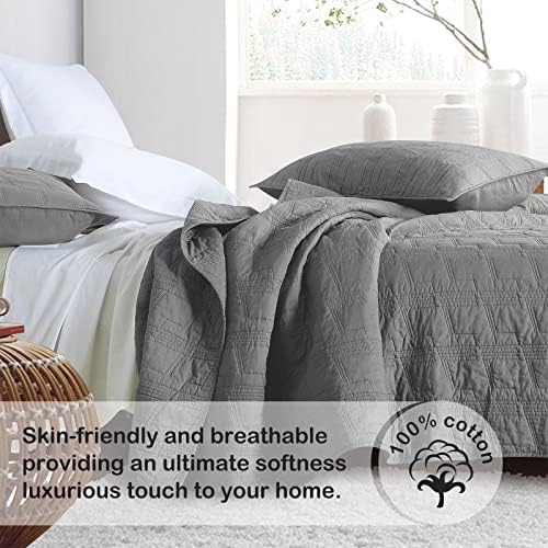 HORIMOTE HOME 100 Cotton King Size Quilt Set with 2 Shams