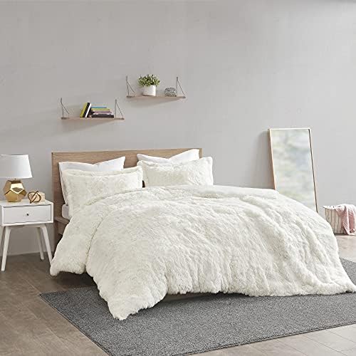 Intelligent Design Shaggy Faux Fur Duvet Cover Set
