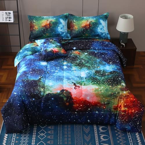 JQinHome Galaxy Themed 6-Piece Bed in a Bag