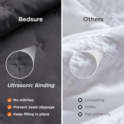 Bedsure King Quilt Set - Ultra Soft All-Season 106x96 Inch