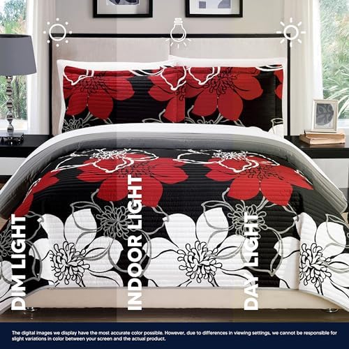 Chic Home QS2807-AN Woodside Quilt Set Twin Black 1