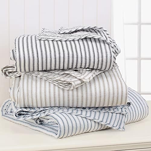 Levtex Home Tobago Stripe Charcoal Quilt Set King Size