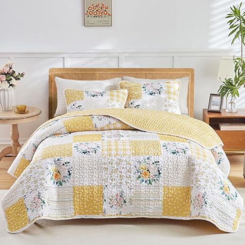 Joyreap 3-Piece Patchwork Quilt Set for California King