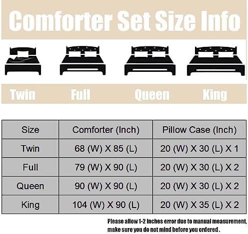 Kxry Sun Moon Comforter Set for Kids Girls