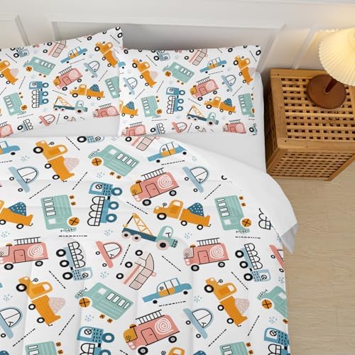 Truck Theme Comforter Set for Boys Full Size