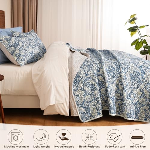 PHF Floral Patchwork Quilt Set Queen Size