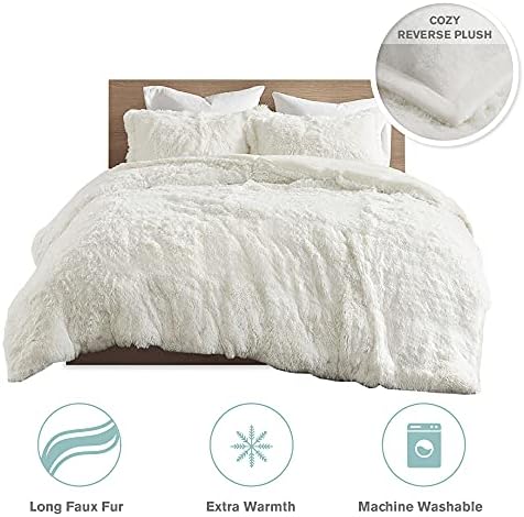 Intelligent Design Shaggy Faux Fur Duvet Cover Set