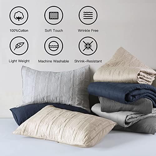HORIMOTE HOME 100 Cotton King Size Quilt Set with 2 Shams