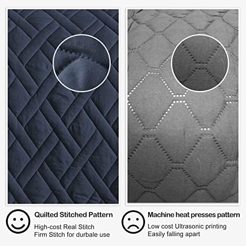 HORIMOTE HOME King Size Quilt Set Navy Blue 1