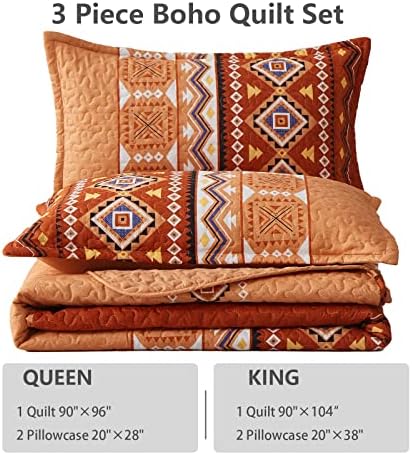 WONGS BEDDING Burnt Orange Quilt Set 3 Piece King Size