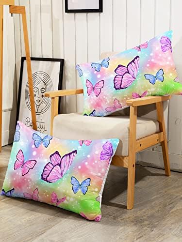 Datura Home Rainbow Butterfly Comforter Set for Girls