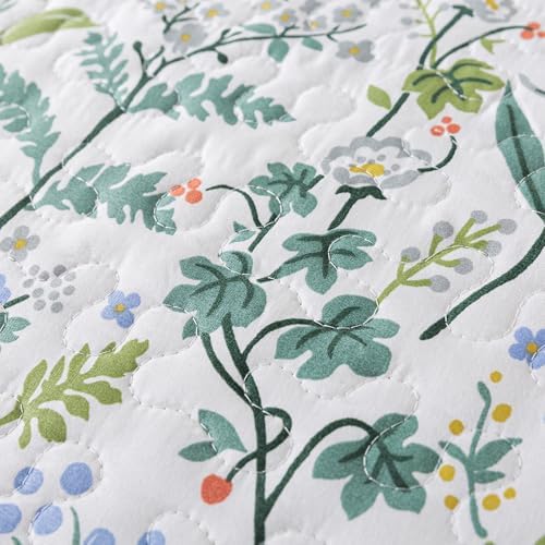 HoneiLife Queen Quilt Set - 3 Piece Lightweight Floral Bedding