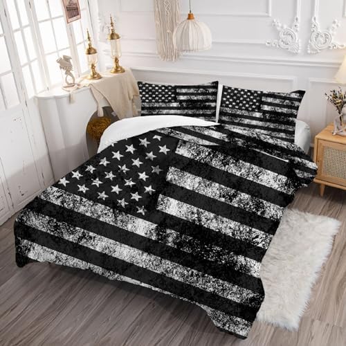 kxry USA Flag Comforter Set for Kids