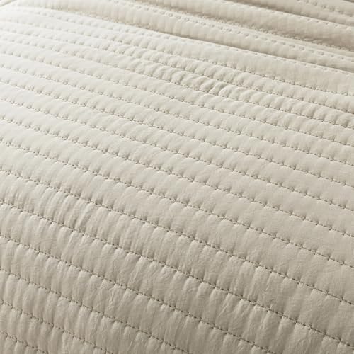 ROARINGWILD Neutral Beige Queen Quilt Set with 2 Pillow Shams