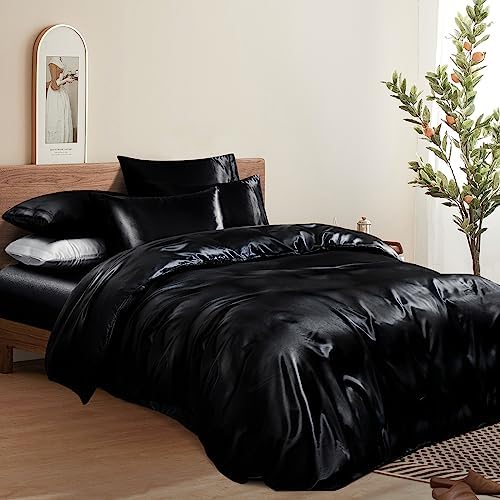 Manyshofu 6Pcs Black Duvet Cover Set King Size