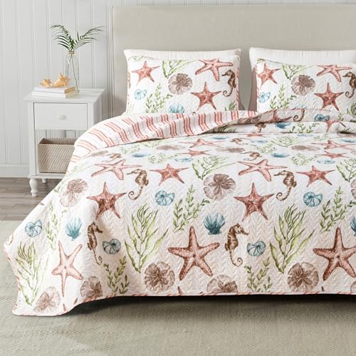 Great Bay Home Full Queen Coastal Quilt Bedding Set 1
