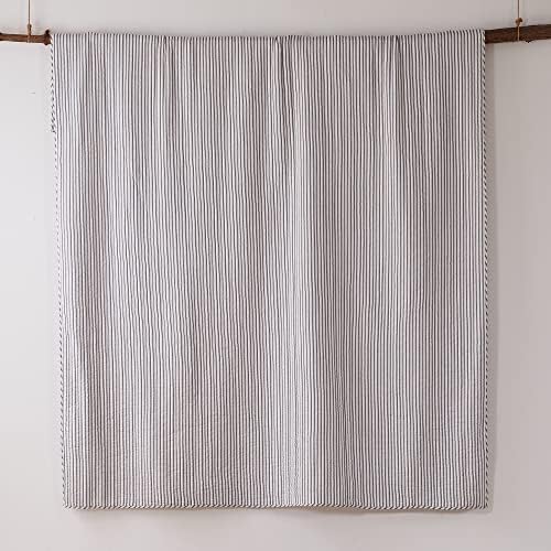 Levtex Home Tobago Stripe Charcoal Quilt Set King Size