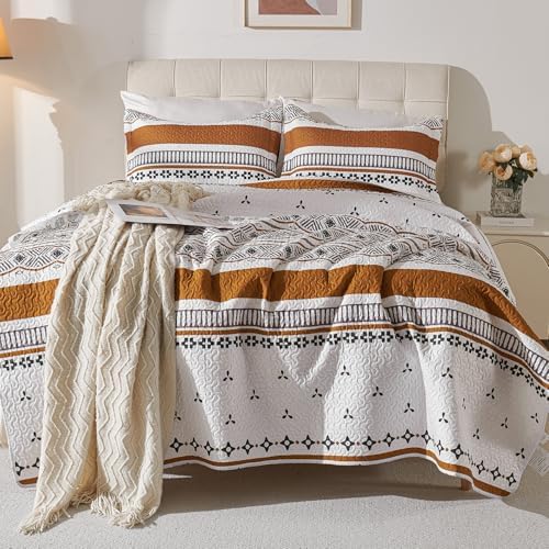 Cmfshape Queen Bohemia Quilt Set - 3 Pieces Reversible