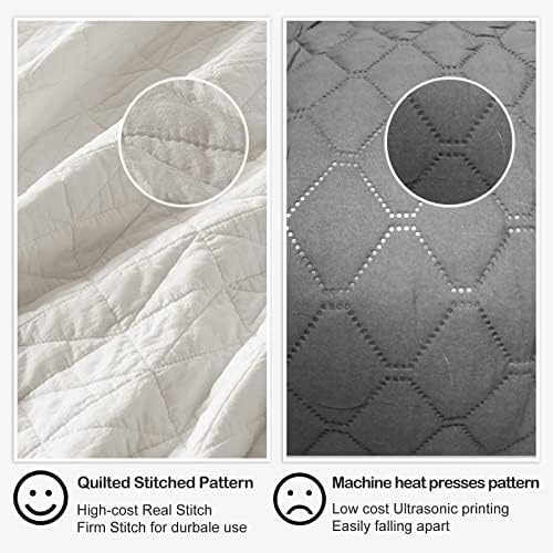 HORIMOTE HOME Queen Quilt Set with Stone-Washed Microfiber