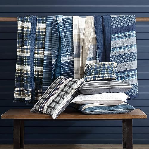 Nautica Queen Quilt Set - Cotton Reversible Bedding with Shams