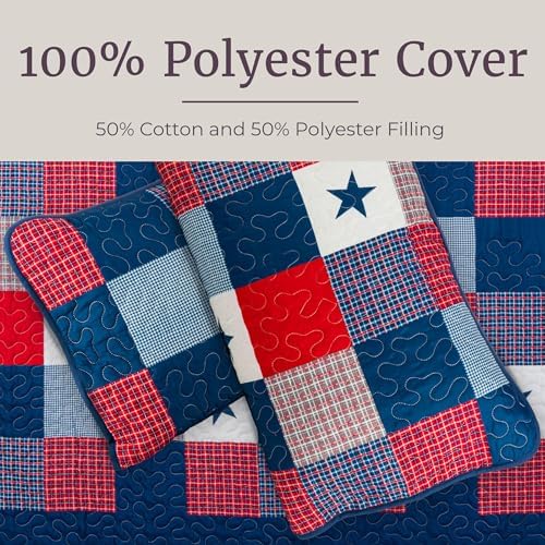 3-Piece Caroline Patriotic Quilt Set - FullQueen Bedding 1