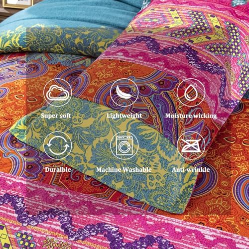 WONGS BEDDING Bohemian Comforter Set King