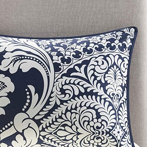 Madison Park Vienna Sateen Cotton Comforter Set Indigo 7 Piece