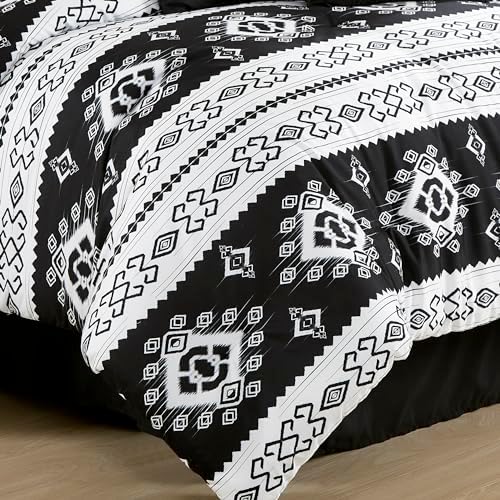Chezmoi Indie 7-Piece Southwestern Comforter Set - Queen