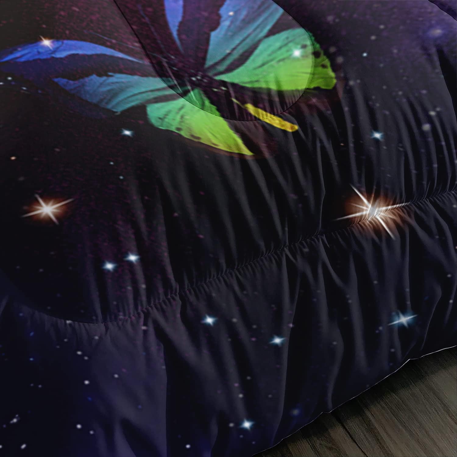 Galaxy Butterfly Comforter Set Full Size 1