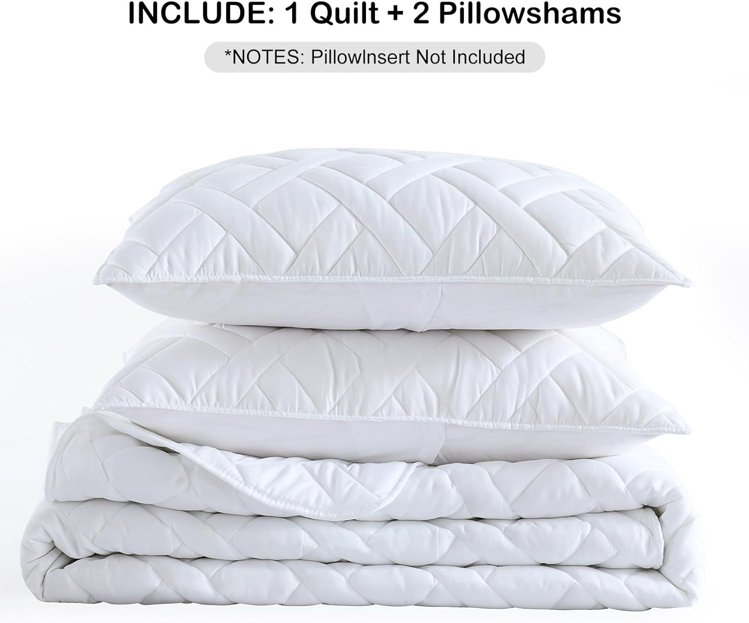 HORIMOTE HOME Queen Size Quilt Set with Diamond Pattern