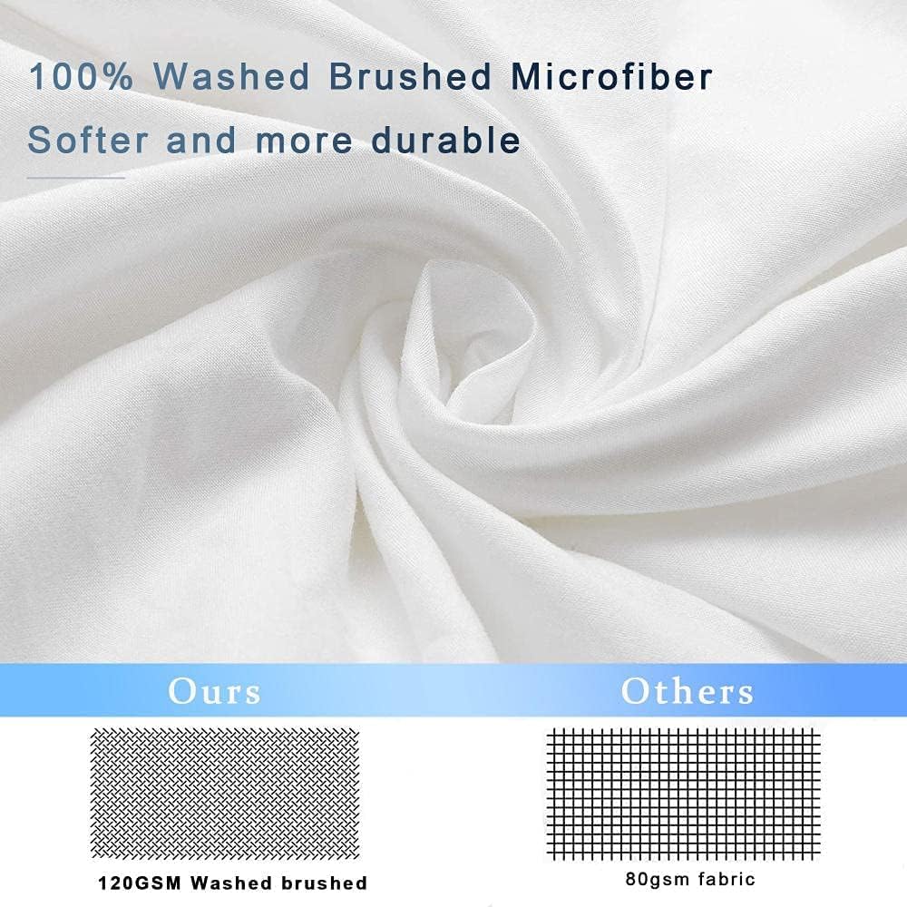 Queen Duvet Cover Set with Zipper Microfiber for Soft Sleep