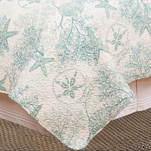CF Home Ocean Treasures Blue Starfish Bed Quilt Set All Seasons