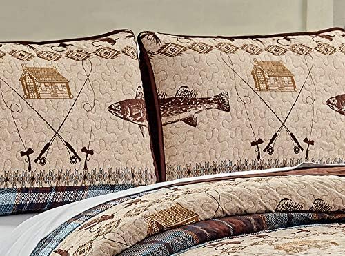 River Lodge Fly Fishing Bedspread Set