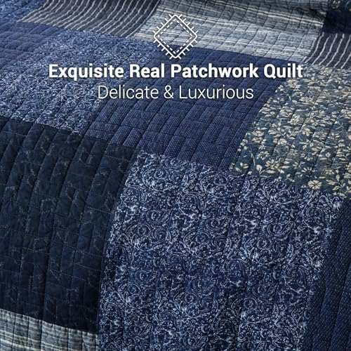 Yvooxny King Size Reversible Quilt Set 3-Piece