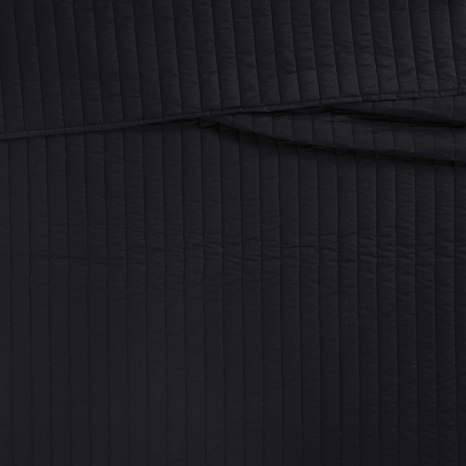 Brooklyn Loom Cotton Percale Black King 3 Piece Quilt Set