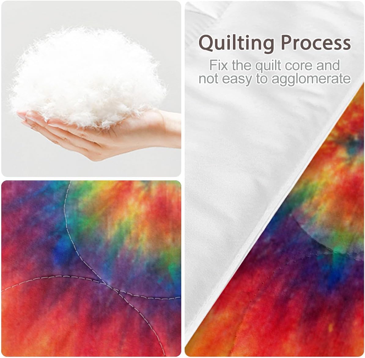BlessLiving Tie Dye Comforter Twin Set for Kids 1