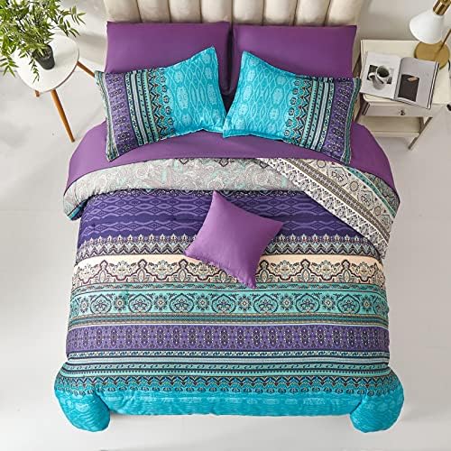 Cottolester Bohemian Striped 8-Piece Bed Set Queen Size