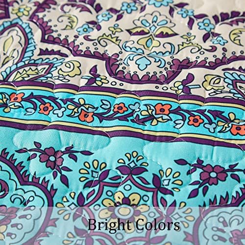 WONGS BEDDING Boho Queen Quilt Set 96x90