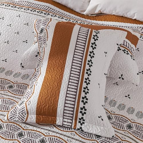 Cmfshape Queen Bohemia Quilt Set - 3 Pieces Reversible