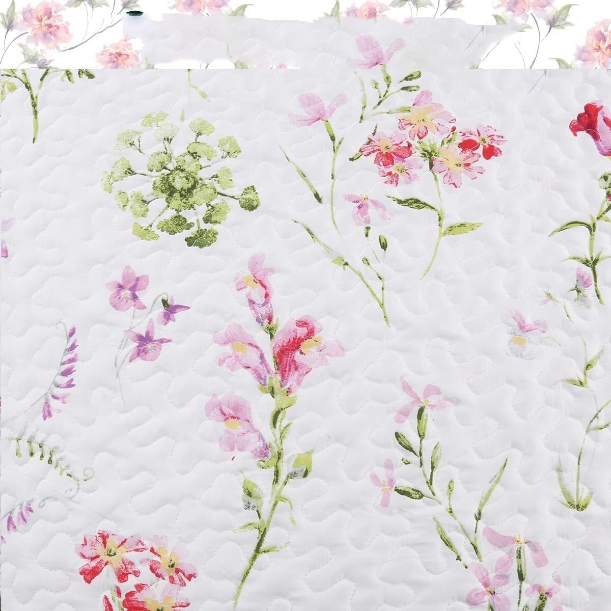 Taozhiyuan Azalea Floral Chintz Daybed Set 4 Piece Pink Garden