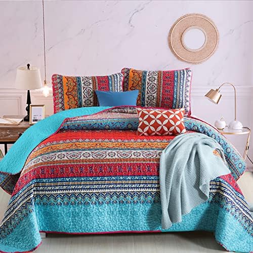 WONGS BEDDING Boho Quilt Set Queen Size