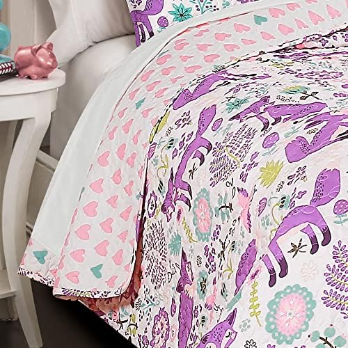 Lush Decor Pixie Fox Reversible Quilt Set - 3 Piece Twin