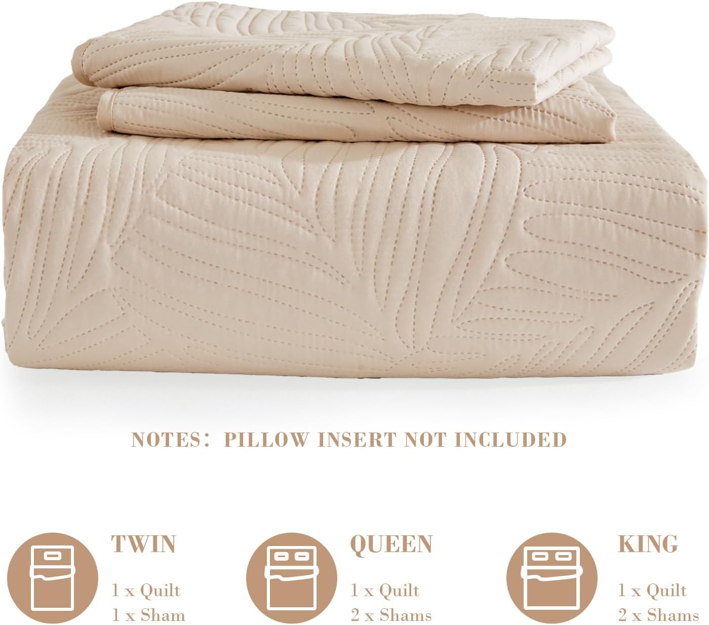 Exclusivo Mezcla Queen Quilt Set with Leaf Pattern