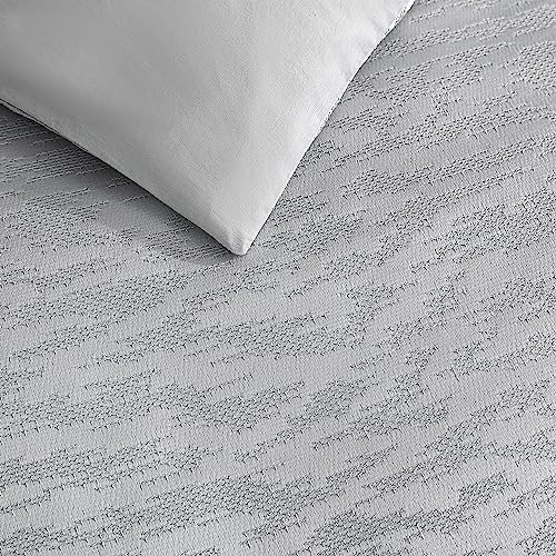 Vera Wang Queen Duvet Cover Set - Illusion Grey