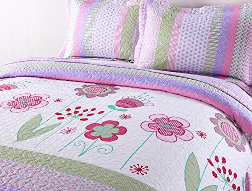 MarCielo 3 Piece Kids Bedspread Quilt Set