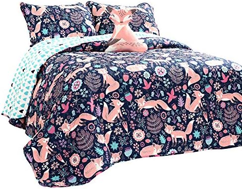 Lush Decor Pixie Fox Reversible Quilt Set - 3 Piece Twin