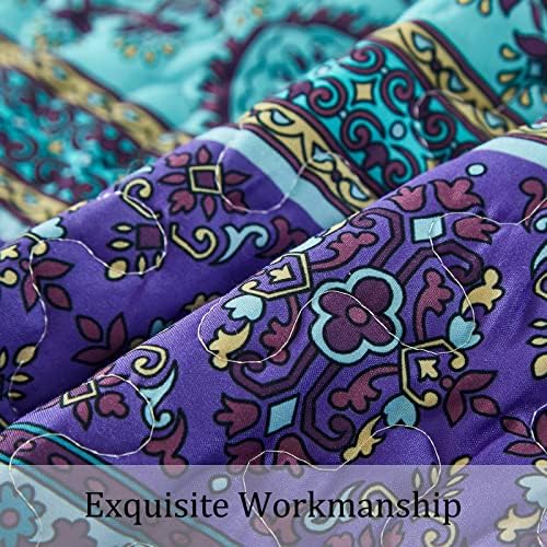WONGS BEDDING Boho Queen Quilt Set 96x90