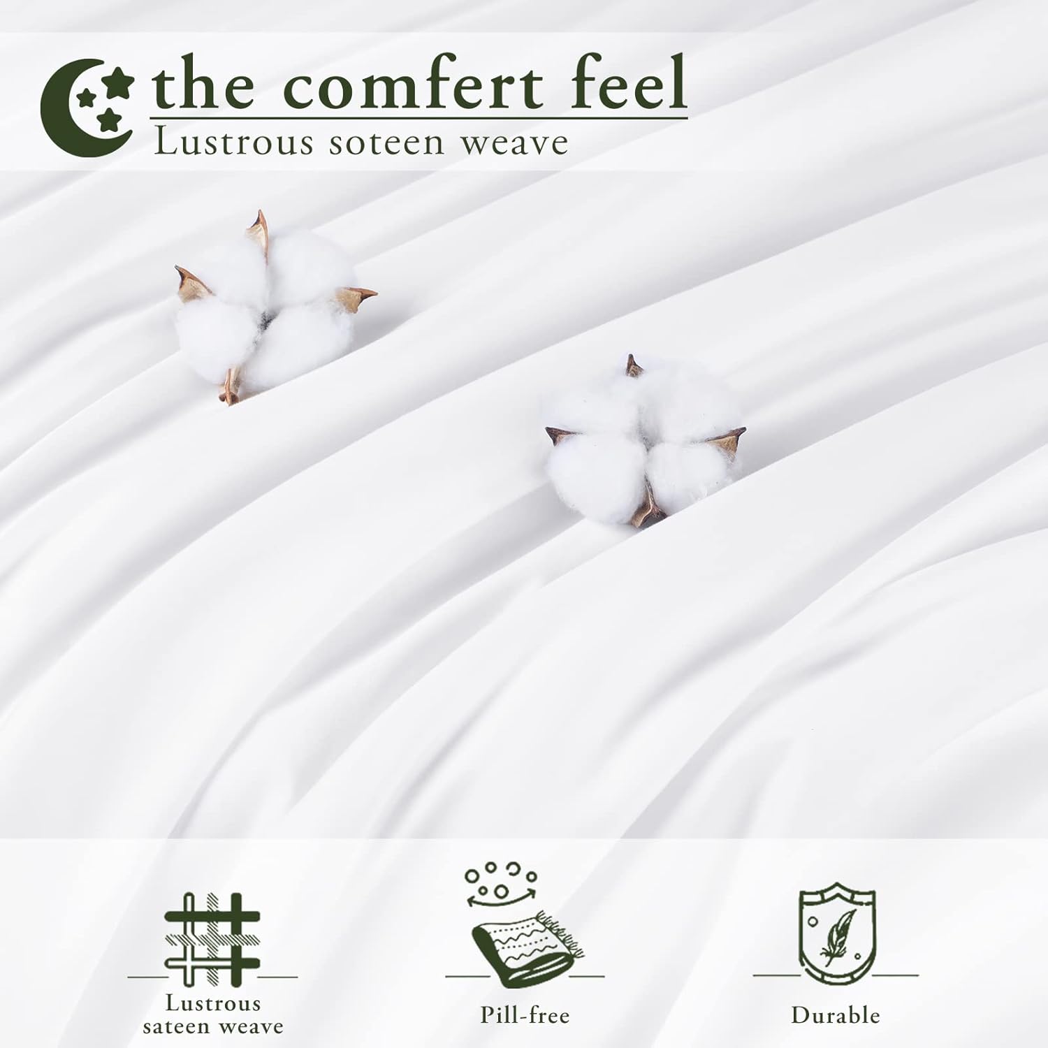 LBRO2M 1000 Thread Count Cotton King Size Sheet Set 1
